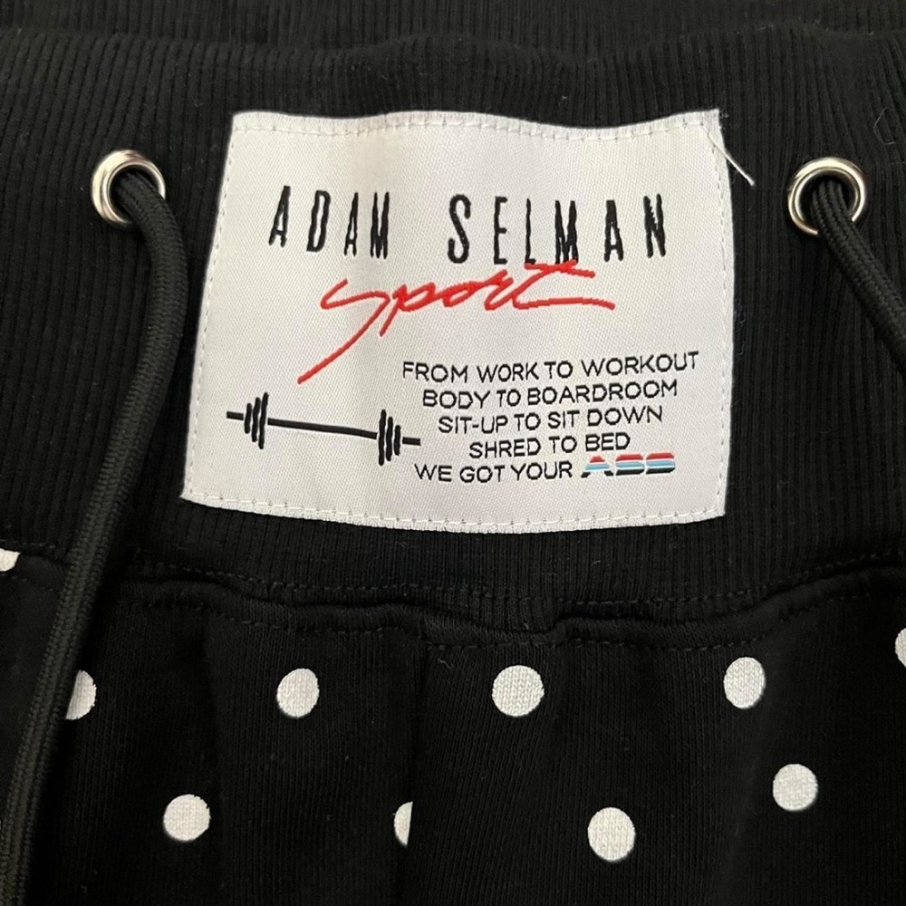 Adam Selman Sport Polka Dot Jogger Sweatpants Black White XS - Picture 7 of 12
